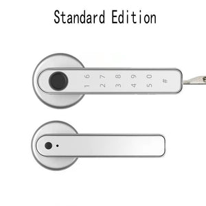 Graffiti Smart Spherical Door Handle Lock Wooden Door Fingerprint Password Lock