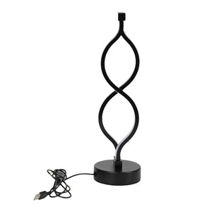 Wave-Shaped USB Desk Lamp With 3-Color Dimmable Lighting For Bedroom