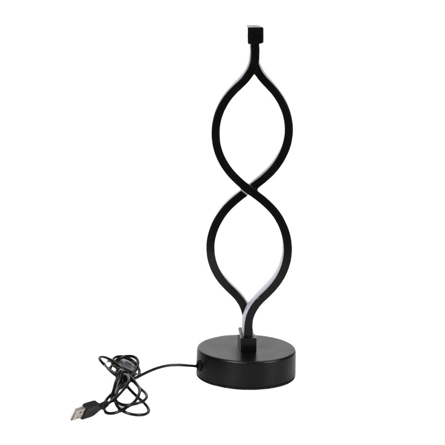 Wave-Shaped USB Desk Lamp With 3-Color Dimmable Lighting For Bedroom