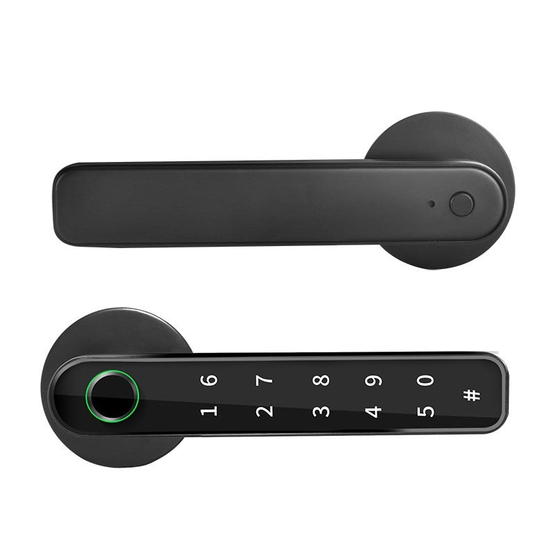 Graffiti Smart Spherical Door Handle Lock Wooden Door Fingerprint Password Lock